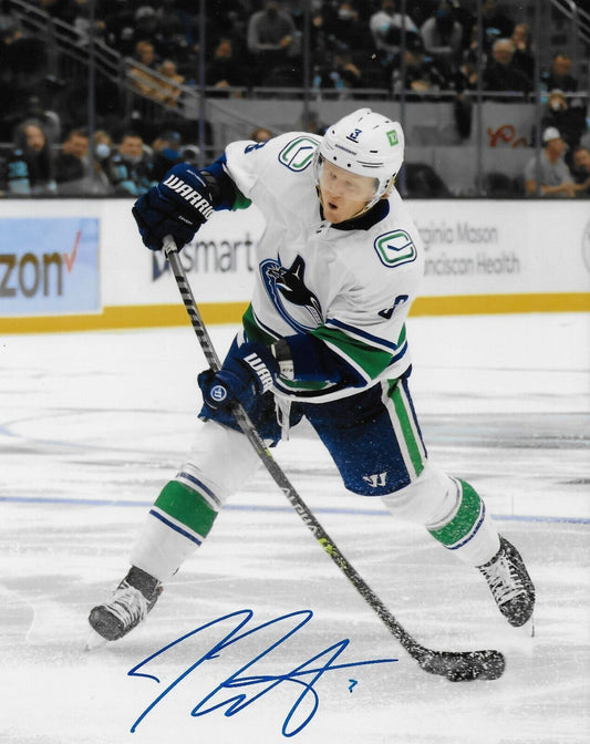 Photo autographiée 8x10 signée Jack Rathbone Vancouver Canucks #3 Original