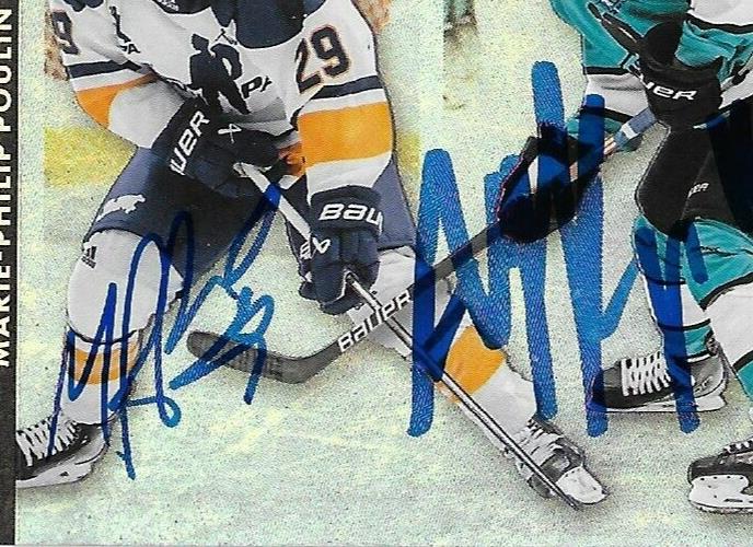 Signed Marie Philip Poulin Abby Roque 23/24 Upper Deck Tim Hortons Card Original