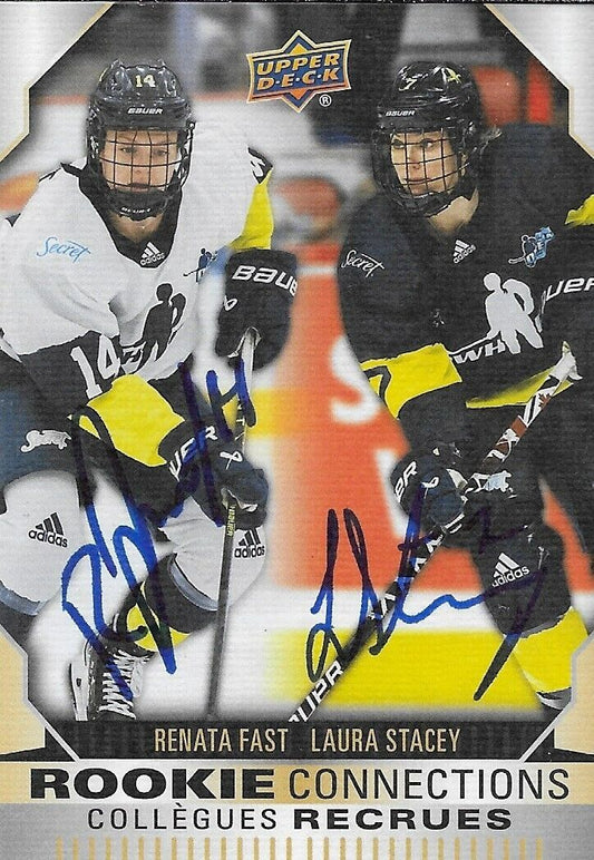 Signed Renata Fast Laura Stacey 23/24 Upper Deck Tim Hortons Card Original