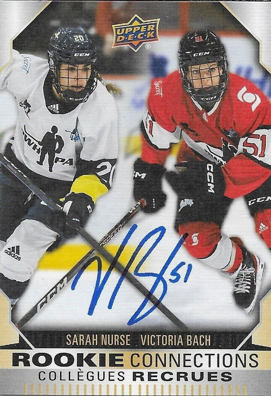 Signed Victoria Bach 2023/24 Upper Deck Tim Hortons Card #RC 15 Original