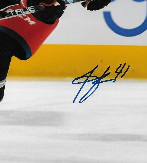 Signed Hunter Mckown Columbus Blue Jackets Autographed 8x10 Photo #1 Original