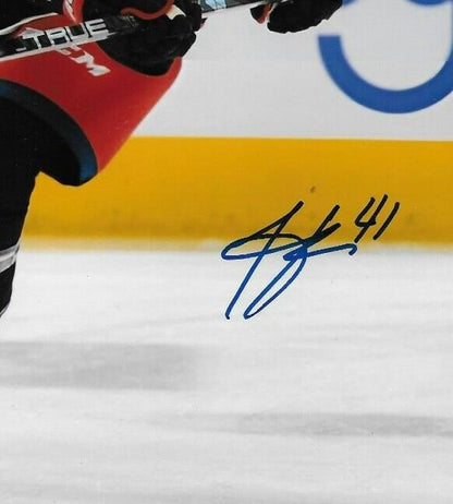 Signed Hunter Mckown Columbus Blue Jackets Autographed 8x10 Photo #1 Original