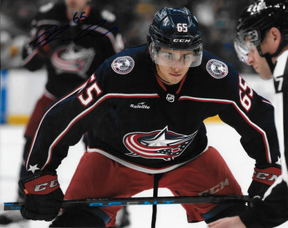 Signed Luca Del Bel Belluz Columbus Blue Jackets Autographed 8x10 Photo Original