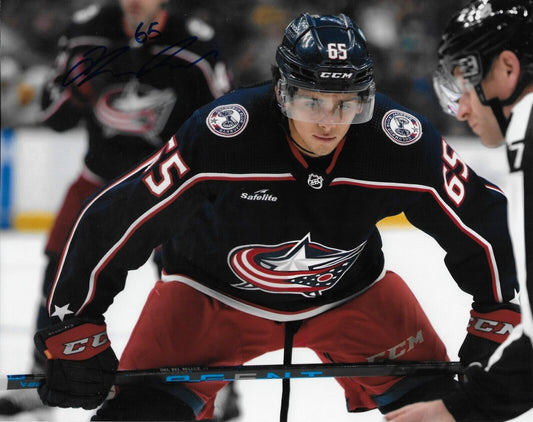 Signed Luca Del Bel Belluz Columbus Blue Jackets Autographed 8x10 Photo Original