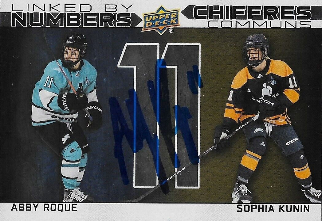 Carte Tim Hortons Upper Deck 2023/24 signée Abby Roque #LN-5 Original