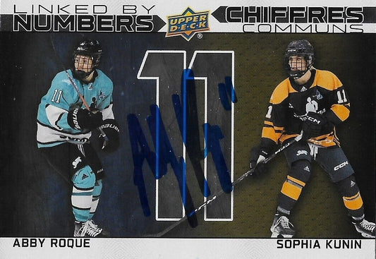 Carte Tim Hortons Upper Deck 2023/24 signée Abby Roque #LN-5 Original