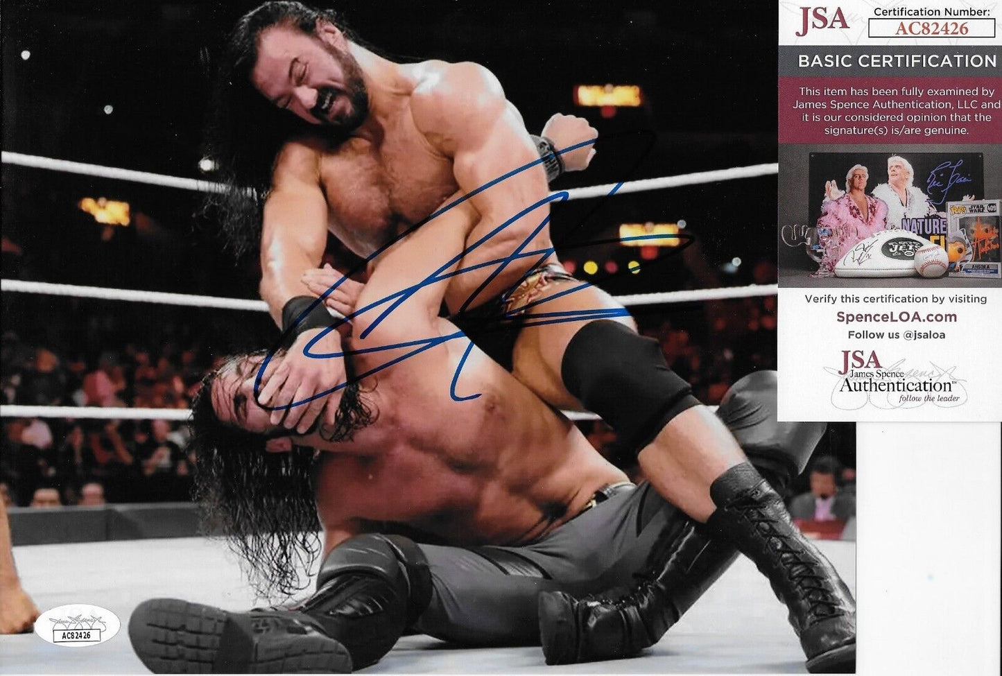 Photo autographiée de Drew McIntyre Wrestling WWE 8x10 #2 Authentification JSA