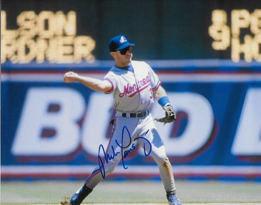 Signed Mike Lansing Montreal Expos Autographed 8x10 Photo #2 Original