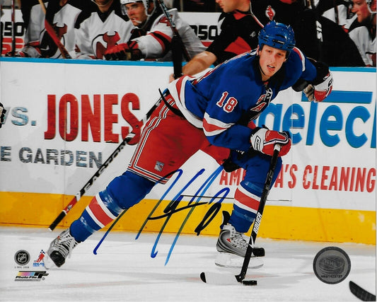 Photo 8x10 autographiée par Marc Staal des Rangers de New York #2 Original