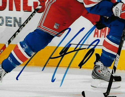 Photo 8x10 autographiée par Marc Staal des Rangers de New York #2 Original