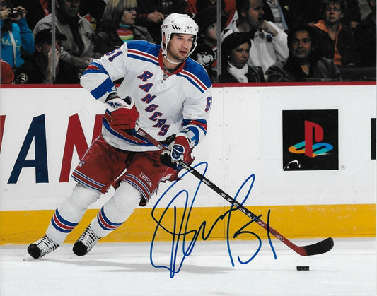 Signed Fedor Tyutin New York Rangers Autographed 8x10 Photo #2 Original