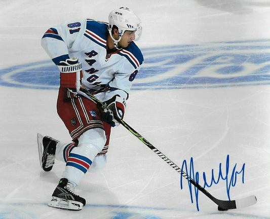 Signed Enver Lisin New York Rangers Autographed 8x10 Photo #2 Original