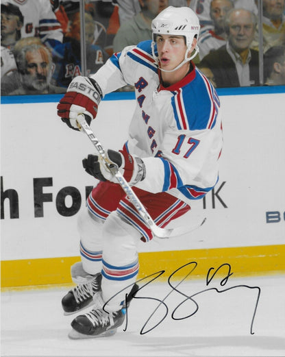 Signed Brandon Dubinsky New York Rangers Autographed 8x10 Photo #2 Original