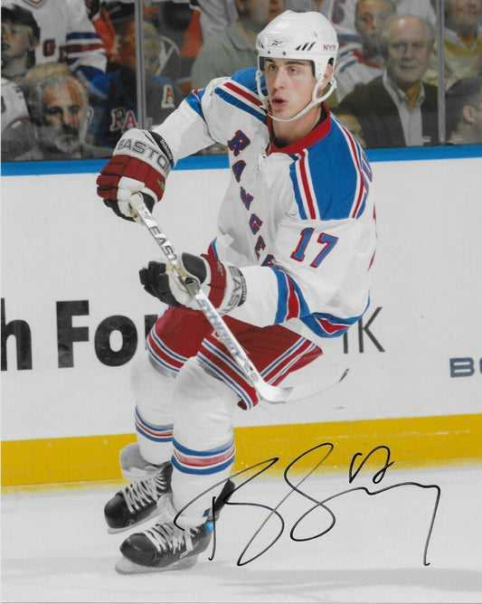 Signed Brandon Dubinsky New York Rangers Autographed 8x10 Photo #2 Original