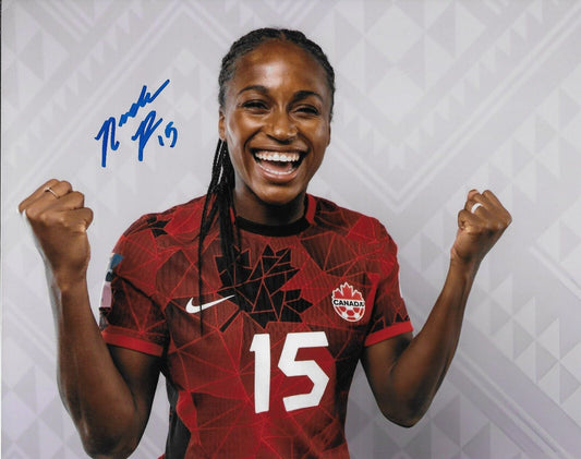 Signed Nichelle Prince Team Canada Soccer Gold 2020 Tokyo Olympics 8x10 Photo #1
