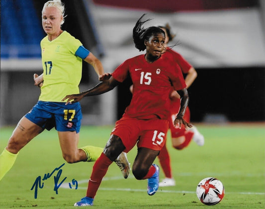 Signed Nichelle Prince Team Canada Soccer Gold 2020 Tokyo Olympics 8x10 Photo #5