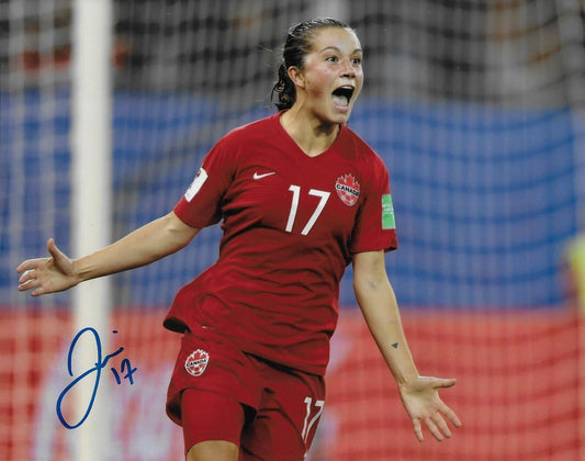 Signed Jessie Fleming Team Canada Womens Soccer Autographed 8x10 Photo #4