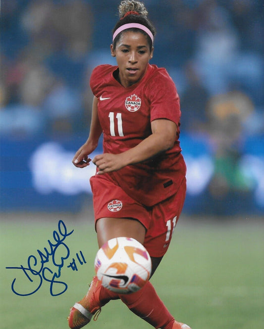 Signed Desiree Scott Team Canada Soccer Gold 2020 Tokyo Olympics 8x10 Photo #1