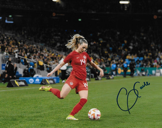Signed Gabrielle Carle Team Canada Soccer Gold 2020 Tokyo Olympics 8x10 Photo #3
