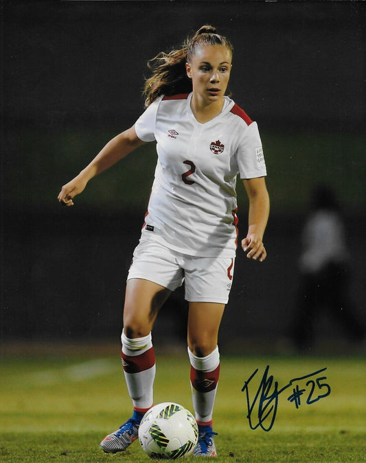 Signed Emma Regan Team Canada Womens Soccer Autographed 8x10 Photo #1 Original