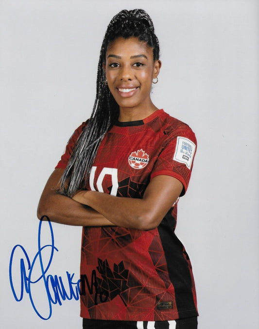 Signed Ashley Lawrernce Team Canada Soccer Gold 2020 Tokyo Olympics 8x10 Photo 1
