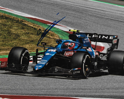 Photo 8x10 signée Esteban Ocon Formule 1 Alpine Racing #14 2022 Original