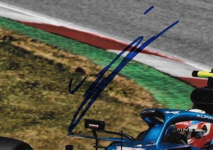 Photo 8x10 signée Esteban Ocon Formule 1 Alpine Racing #14 2022 Original