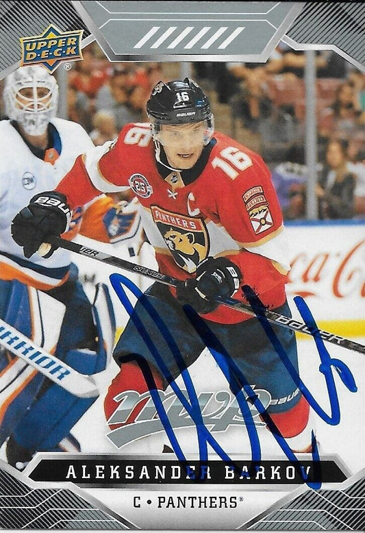 Signed Aleksander  2019/20 UD MVP Florida Panthers Autographed Card #2 Original