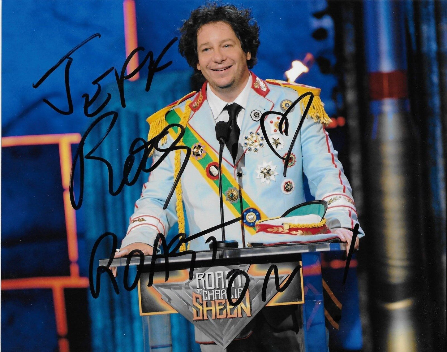 Photo 8x10 autographiée de Jeff Ross Roast Master #1 originale