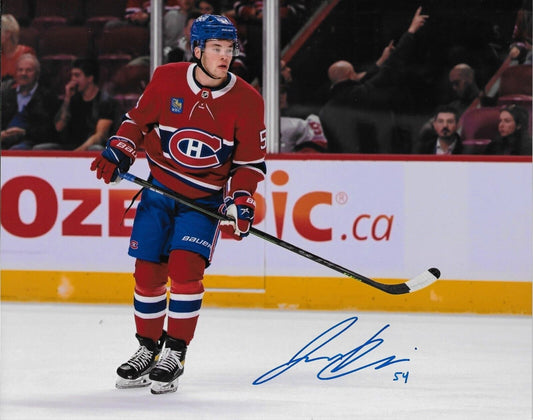 Signed Jordan Harris Montreal Canadiens Autographed 8x10 Photo #1 Original
