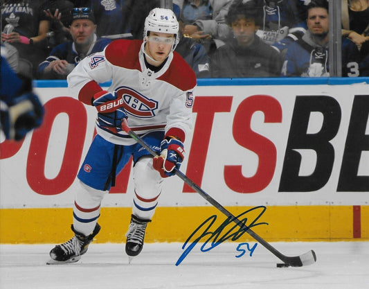 Photo autographiée 8x10 des Canadiens de Montréal signée Jordan Harris #2