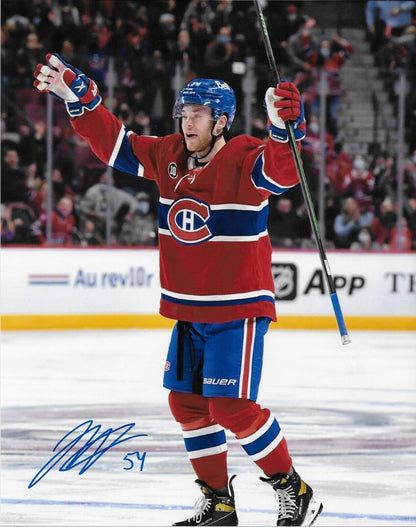 Signed Jordan Harris Montreal Canadiens Autographed 8x10 Photo #5 Original