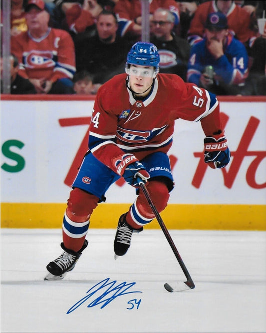 Signed Jordan Harris Montreal Canadiens Autographed 8x10 Photo #9 Original