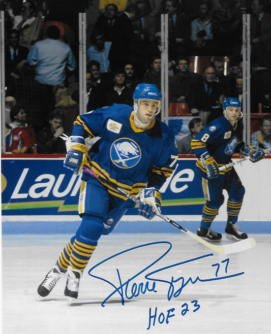 Signed Pierre Turgeon Buffalo Sabres 8x10 Photo #5 Inscribed with HOF 23