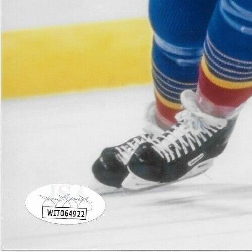 Signed Pierre Turgeon St. Louis Blues 8x10 Photo #17 Inscribed HOF 23 with JSA