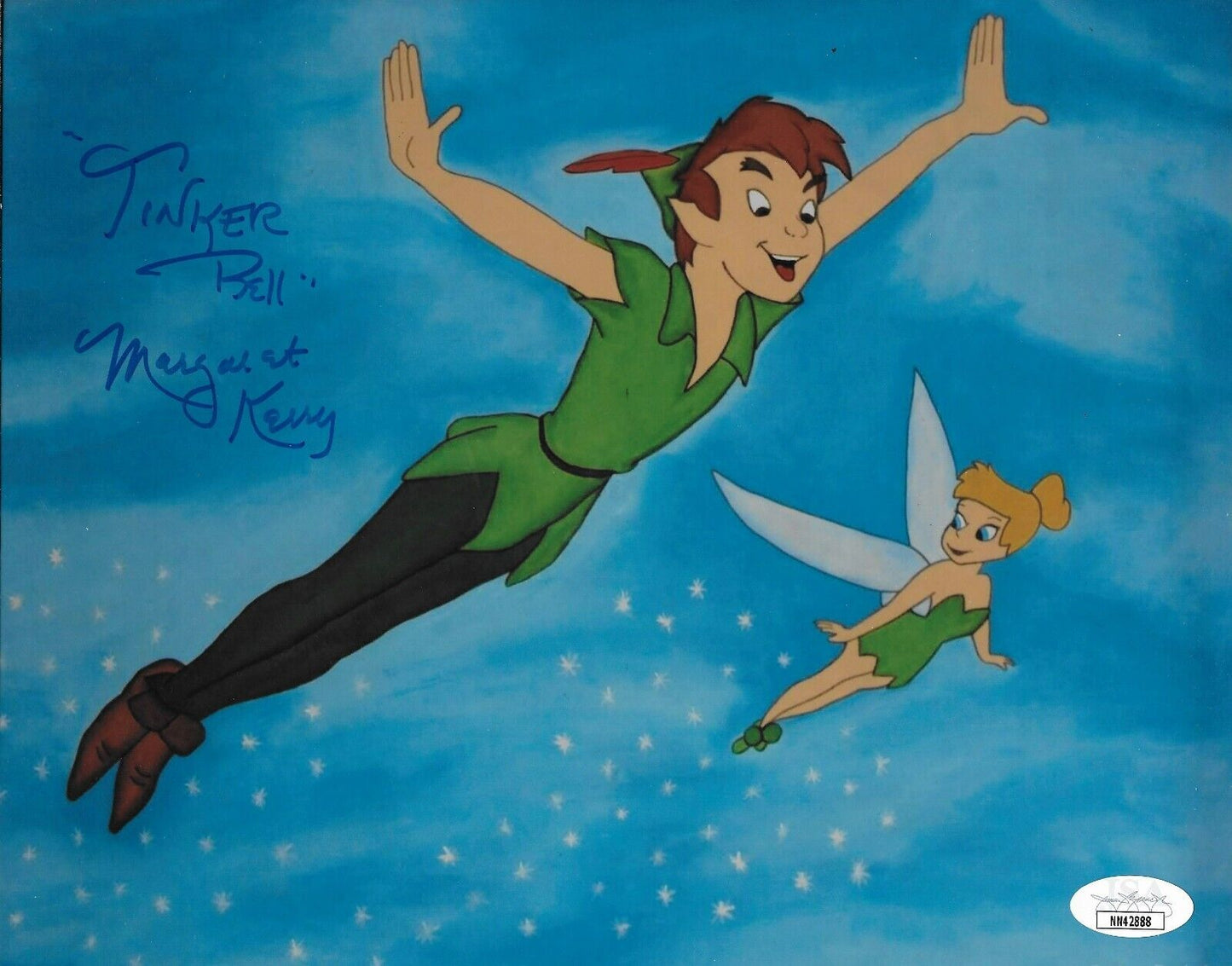 Signed Margaret Kerry Tinker Bell Peter Pan 8x10 Photo 1 with JSA Authentication