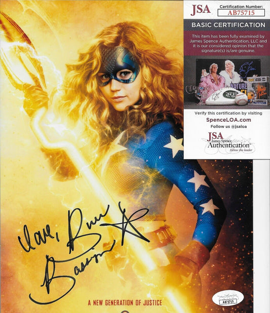 Signed Brec Bassinger Stargirl 8x10 Photo #1 Original with JSA Authentication