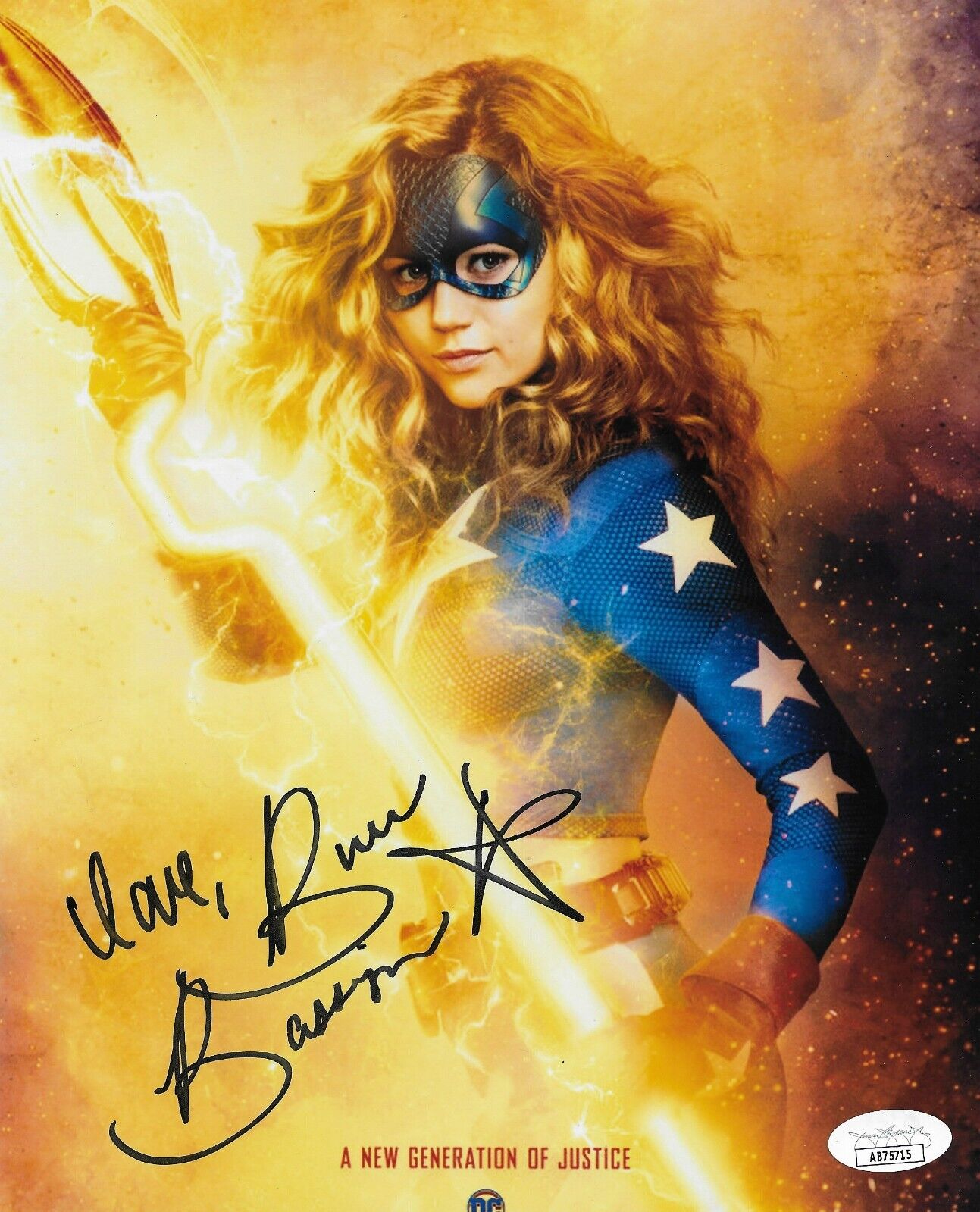 Signed Brec Bassinger Stargirl 8x10 Photo #1 Original with JSA Authentication