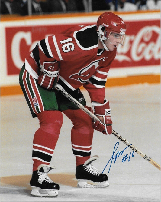 Signed Sylvain Turgeon New Jersey Devils Autographed 8x10 Photo #3 Original