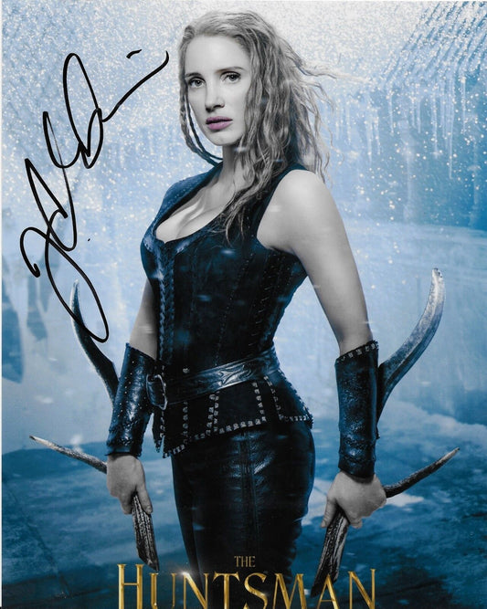 Photo 8x10 autographiée de Jessica Chastain The Huntsman n°1 originale