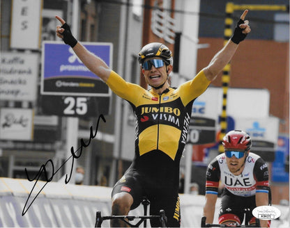 Autographed Cycling Wout Van Aert Jumbo Visma 8x10 Photo #1 Original with JSA