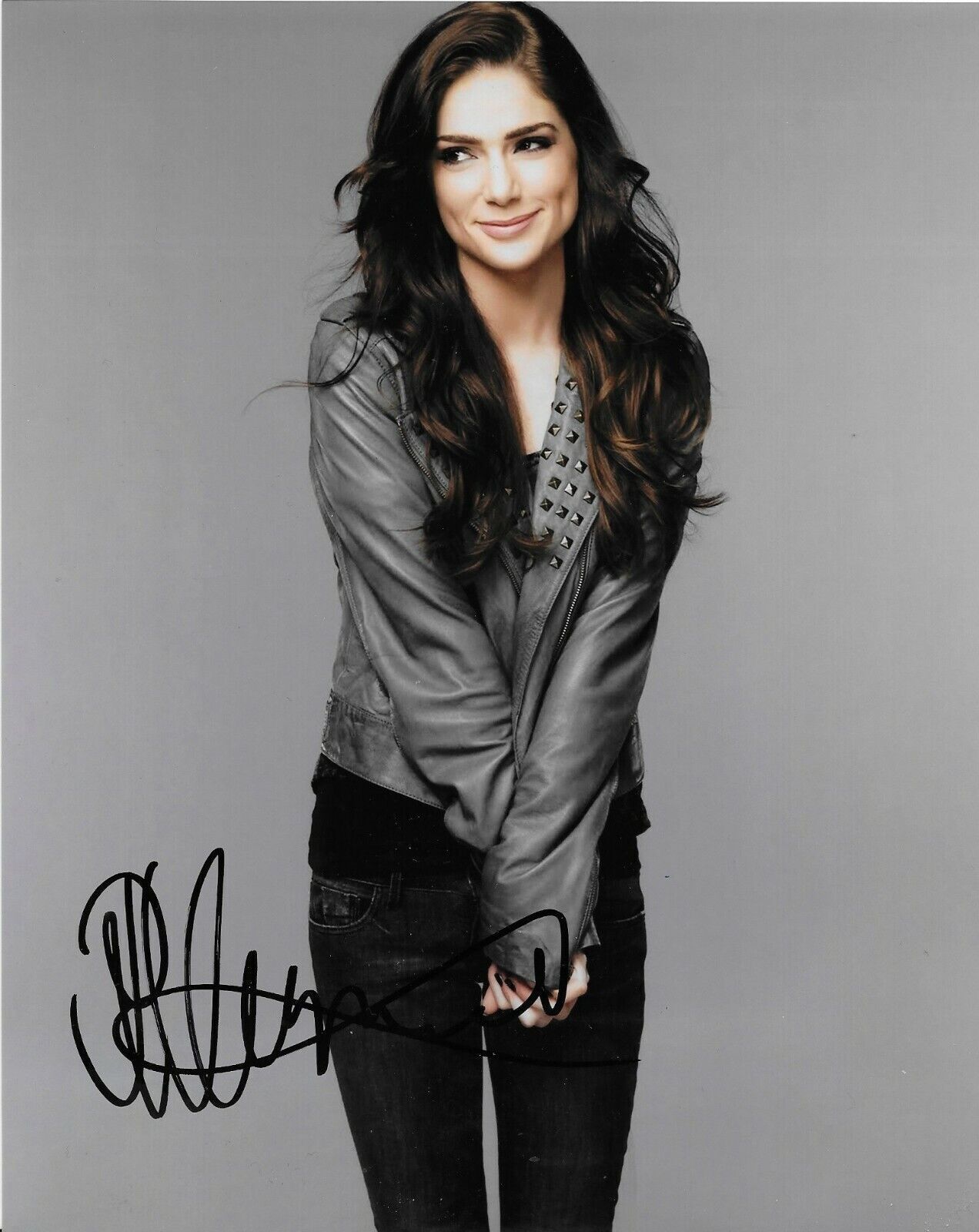 Photo autographiée 8x10 de Janet Montgomery Entourage Made in Jersey #1