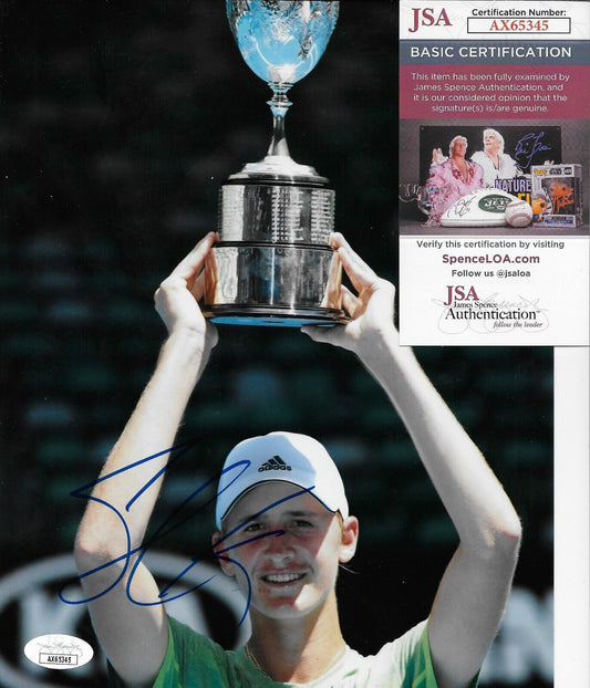 Photo 8x10 originale signée de Sebastian Korda ATP Tennis #1 avec authentification JSA