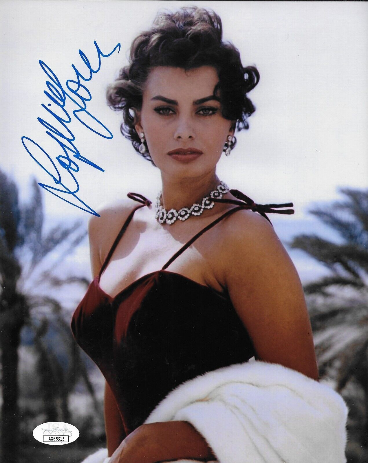 Signed Sophia Loren Autographed Original 8x10 Photo #1 with JSA Authentication