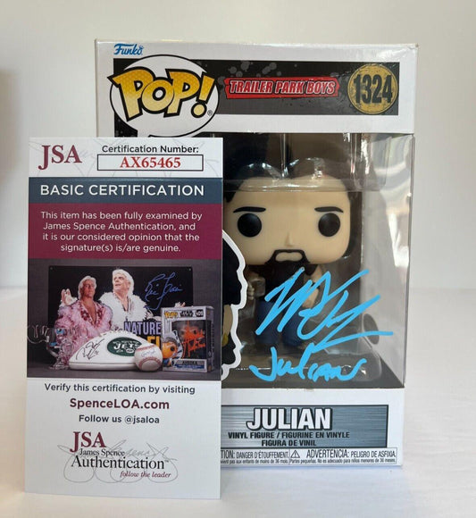 Funko Pop JSA signé par Julian Trailer Park Boys et autographié avec preuve