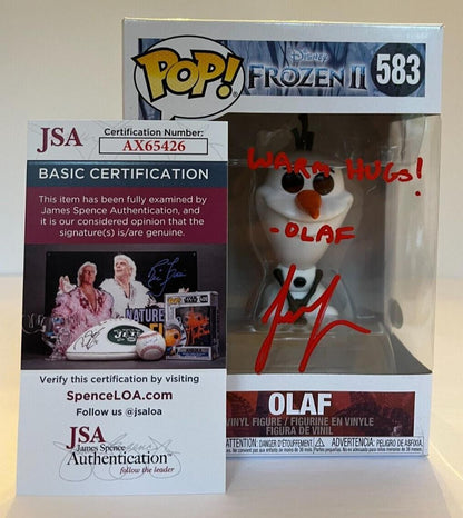 Signed Josh Gad autographed Frozen Olaf  Funko Pop JSA Cert with Proof