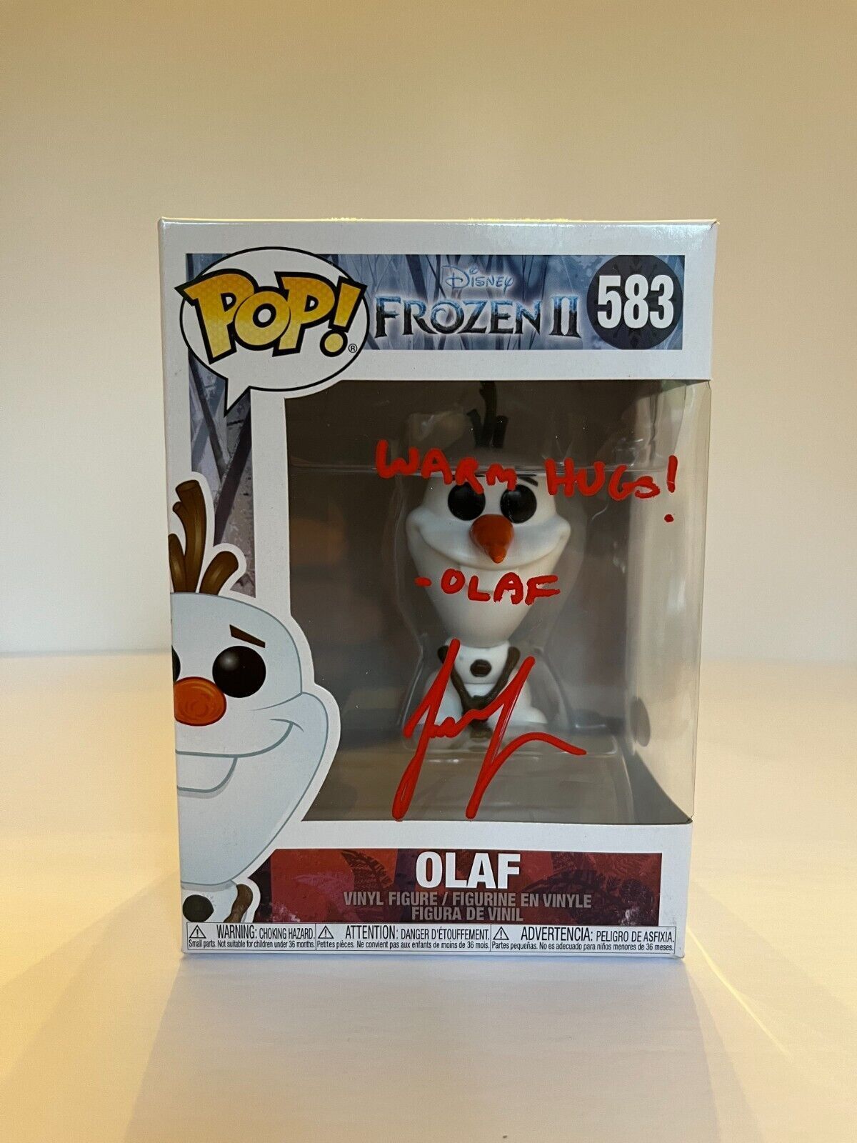 Signed Josh Gad autographed Frozen Olaf  Funko Pop JSA Cert with Proof
