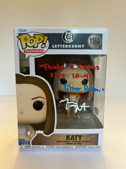 Signed Michelle Mylett autographed Katy Letterkenny Funko Pop JSA Cert Proof