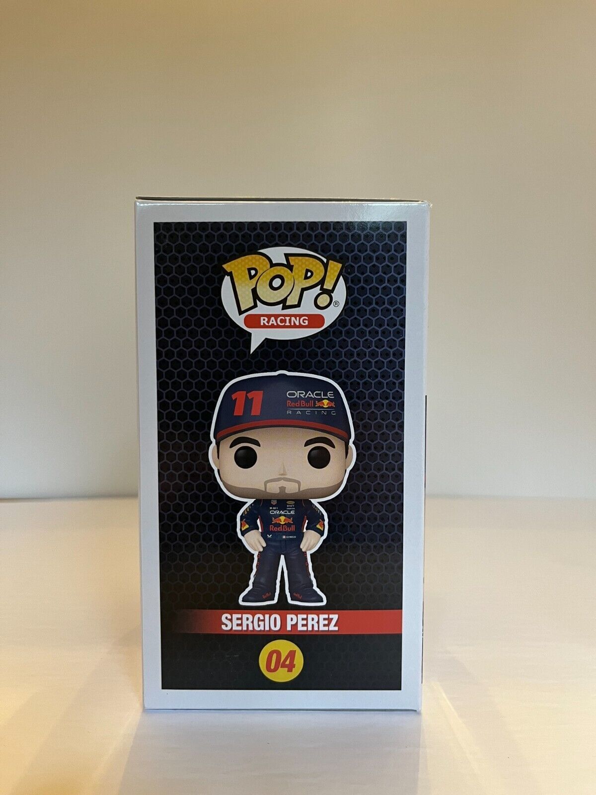 Funko Pop JSA Cert de Formule 1 Red Bull autographié par Sergio Perez