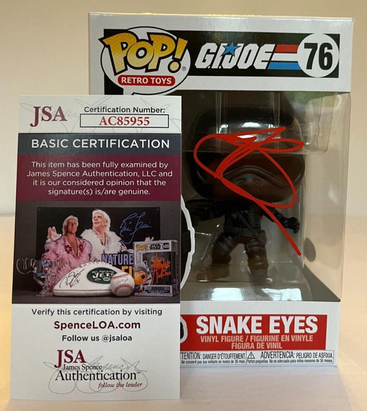 Signed Ray Park autographed G.I. Joe Snake Eyes Funko Pop JSA Cert